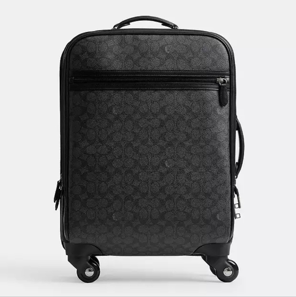 New! Coach Black Monogram Men's Travel Suitcase - Picture 1 of 6